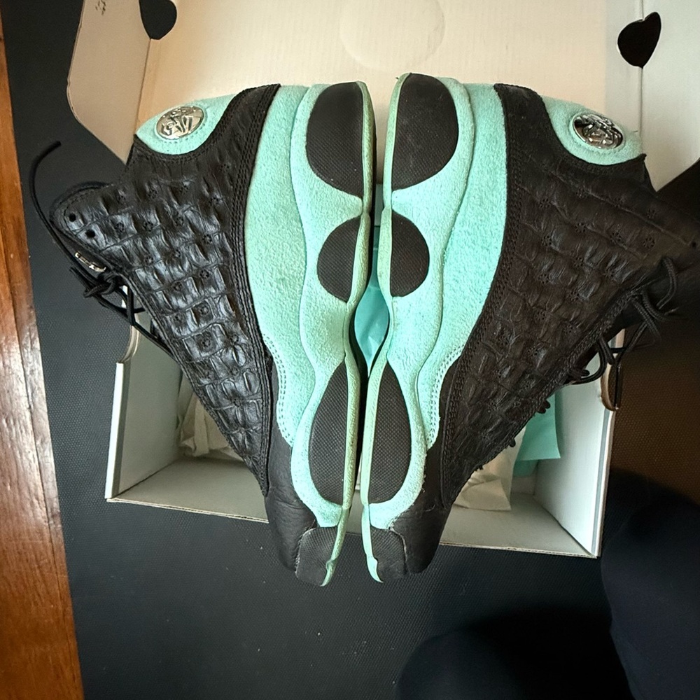 Nike Air Jordan’s Black and Teal Women's Sneakers